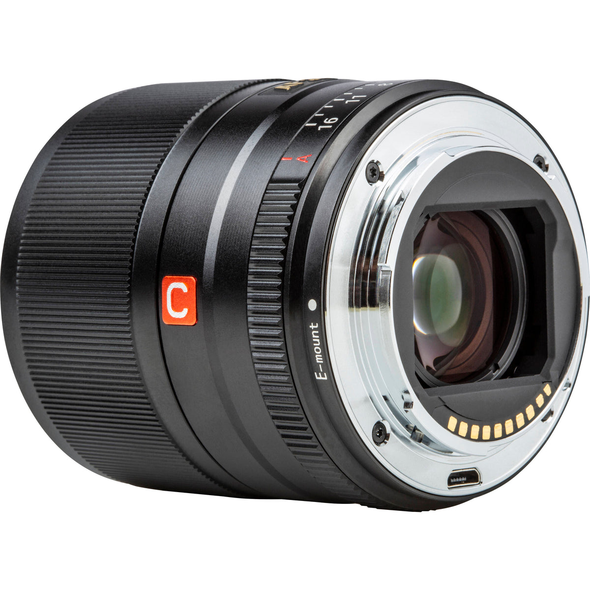 Lente Viltrox AF 33mm f/1.4 E (Negro) - vista trasera