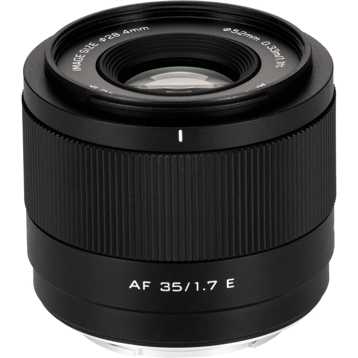Lente Viltrox AF 35mm f/1.7 E (Negro) - vista frontal