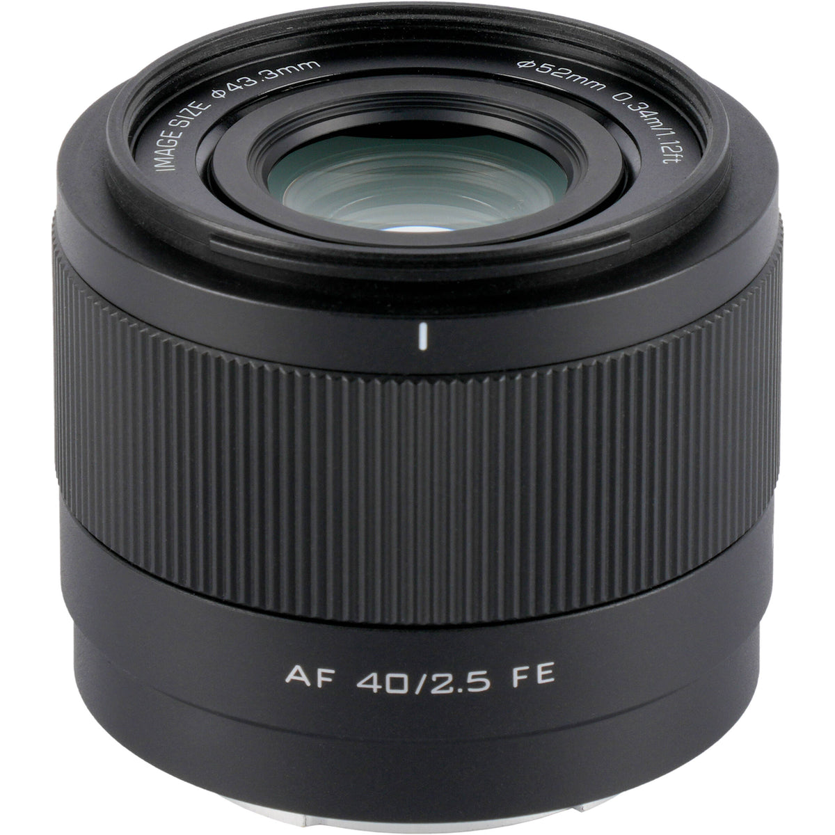Lente Viltrox AF 40mm f/2.5 FE (Negro) - vista frontal