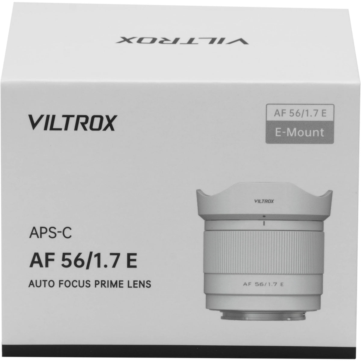Lente Viltrox AF 56mm f/1.7 E - contenido de la caja