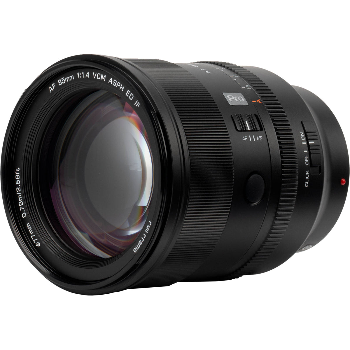Lente Viltrox AF 85mm f/1.4 Pro FE - puertos y conexiones