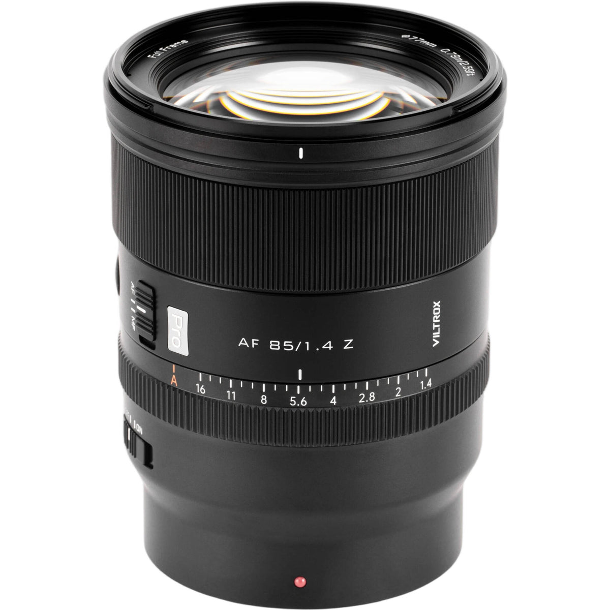 Lente Viltrox AF 85mm f/1.4 Pro Z - vista frontal
