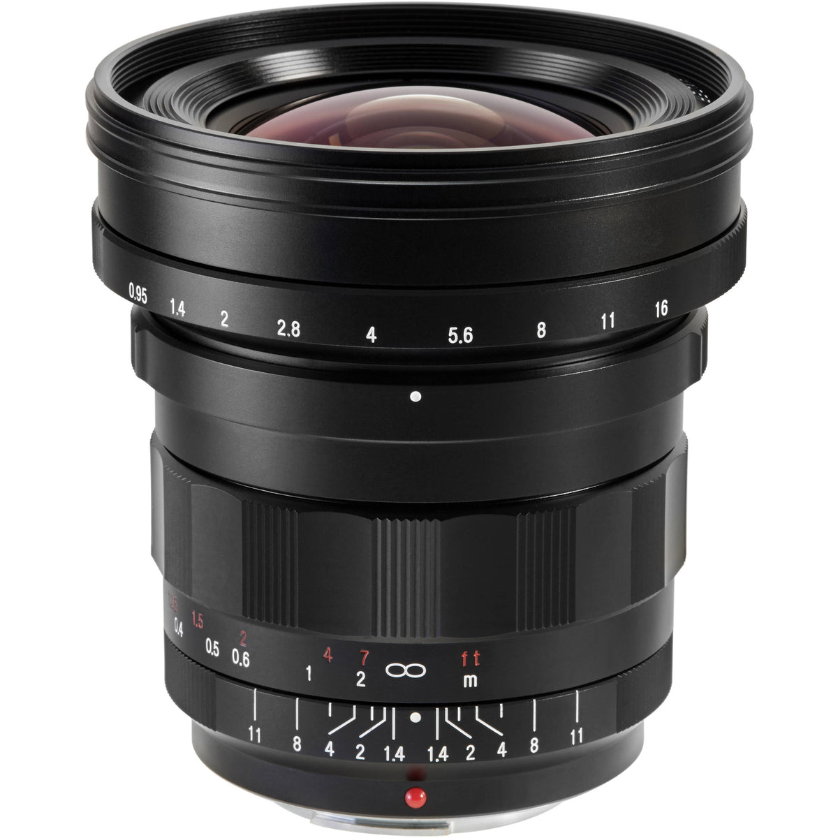 Lente Voigtlander Nokton 10.5mm f/0.95 - vista frontal