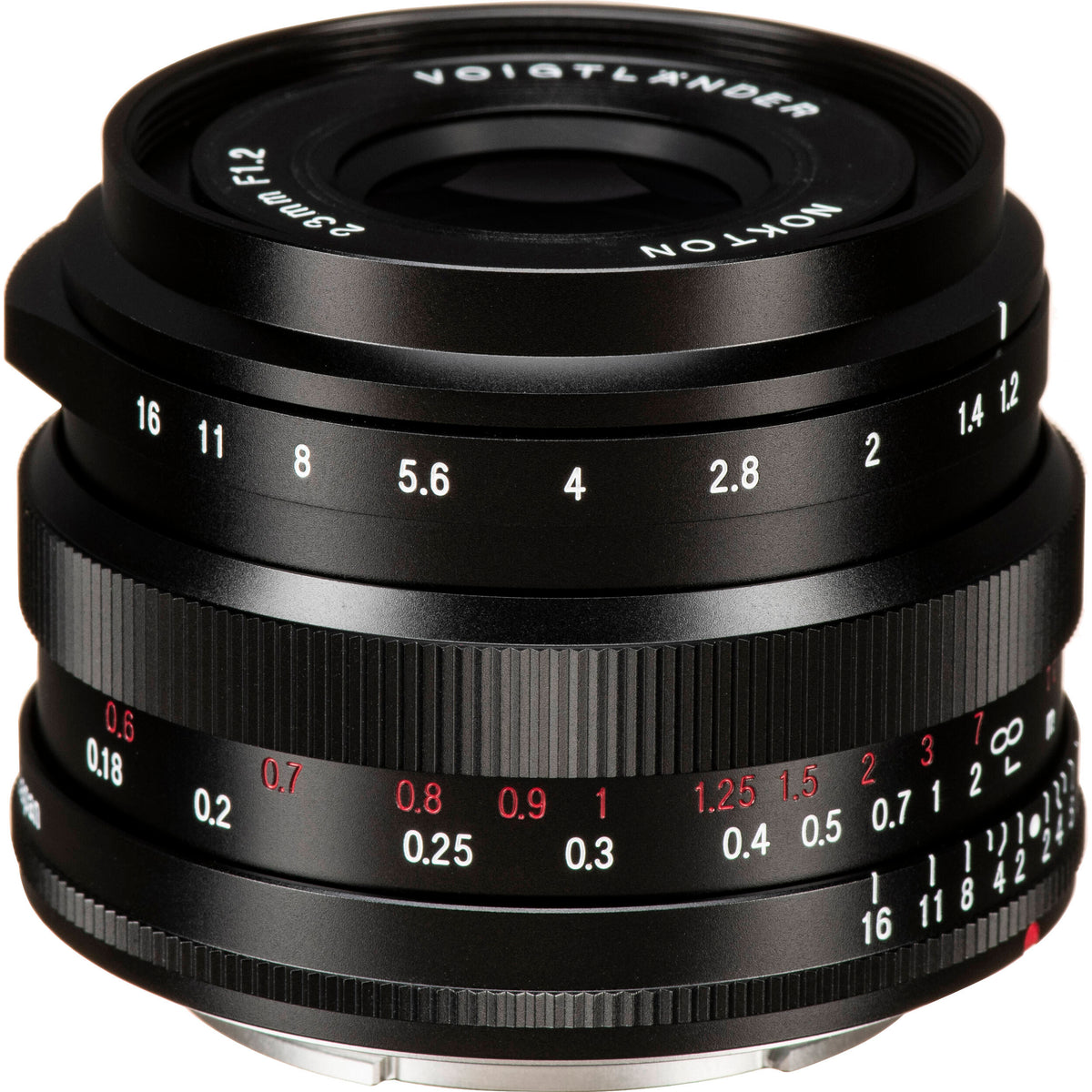 Lente Voigtlander Nokton 23mm f/1.2 Aspherical (Negro) - vista frontal