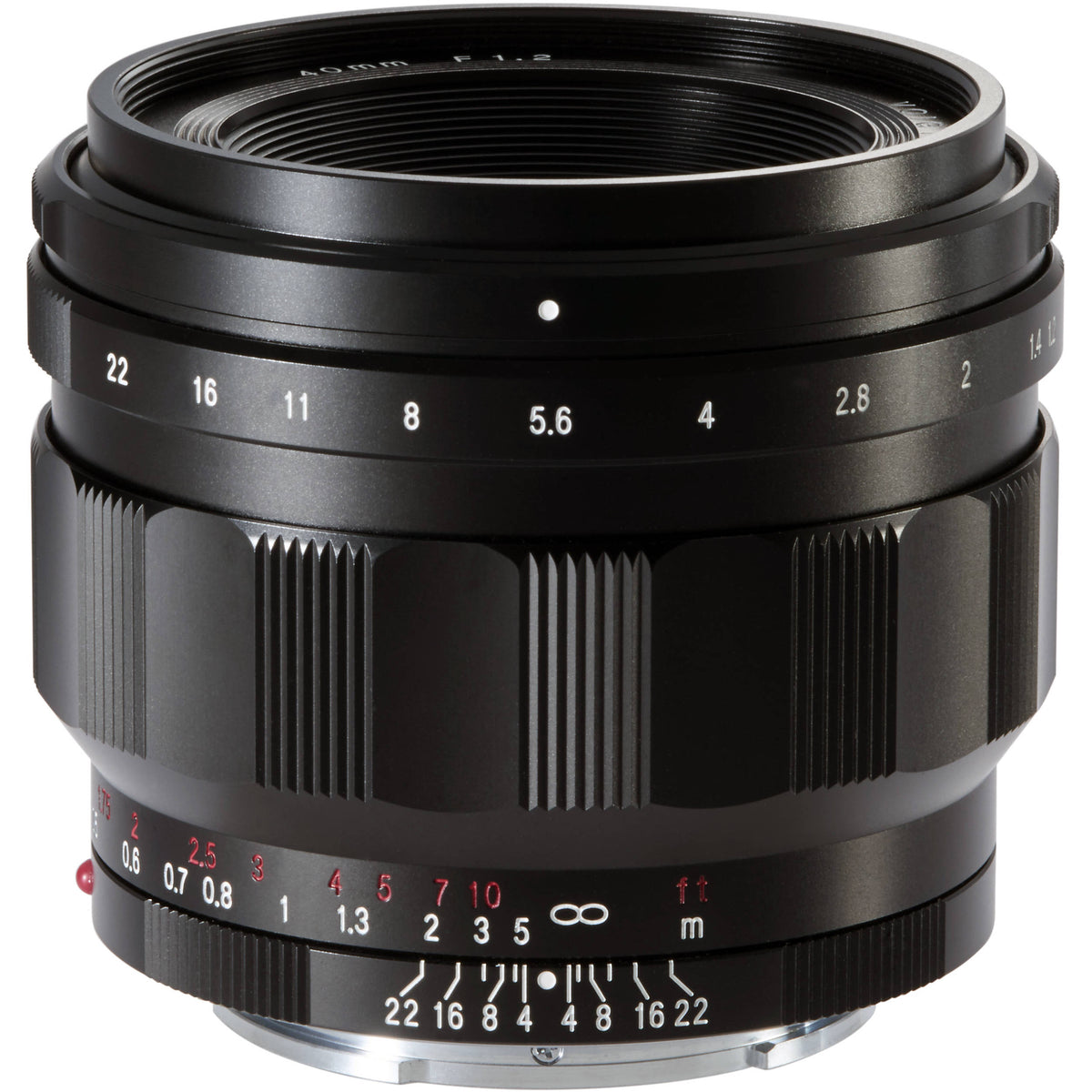 Lente Voigtlander Nokton 40mm f/1.2 Aspherical - vista frontal