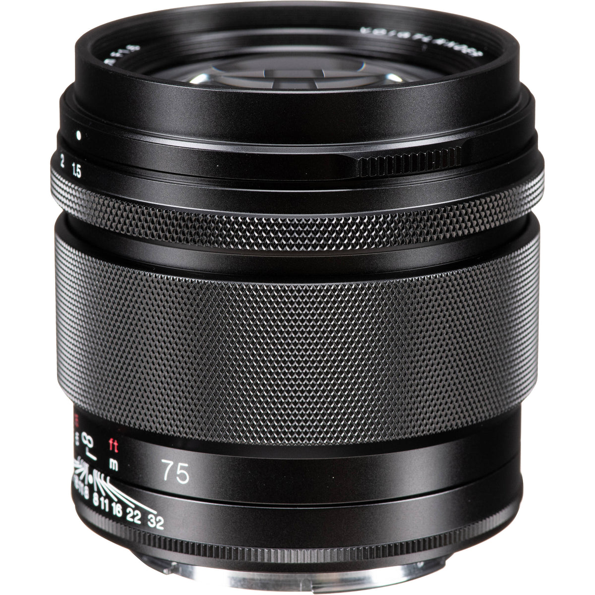 Lente Voigtlander Nokton 75mm f/1.5 Aspherical - vista frontal