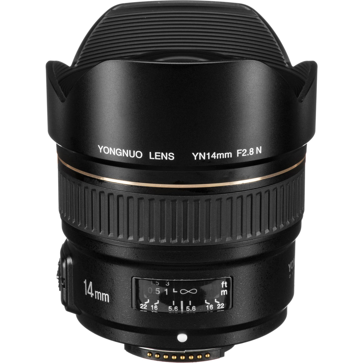 Lente Yongnuo YN 14mm f/2.8N - vista principal