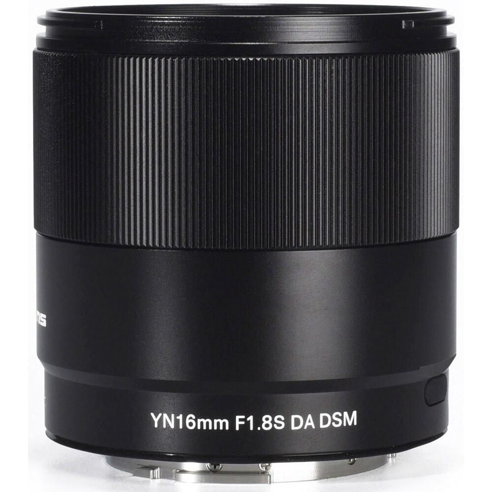 Lente Yongnuo YN16mm f/1.8S DA DSM - vista lateral