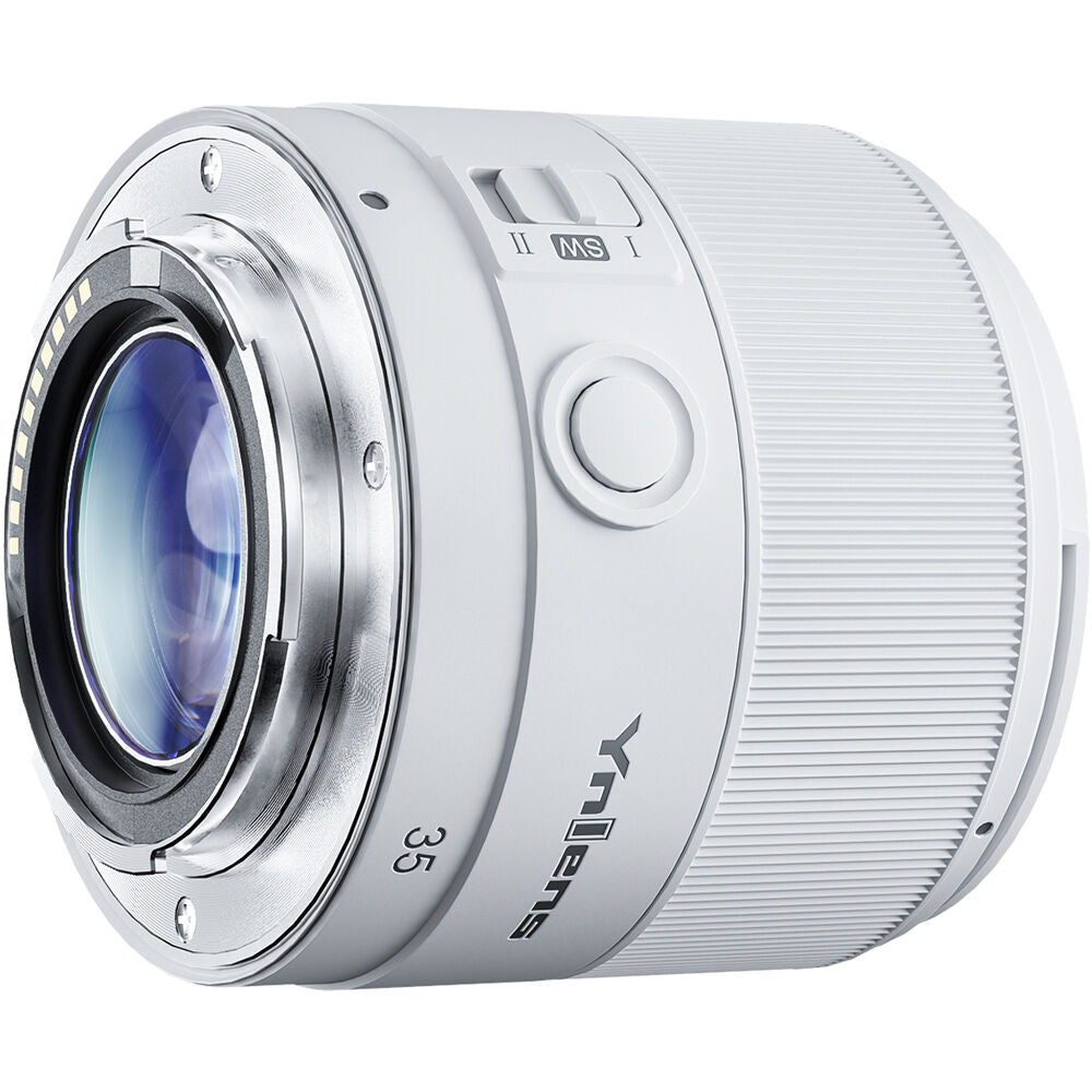 Lente Yongnuo YN35mm f/1.8S DA DSM WL (Blanco) - vista frontal