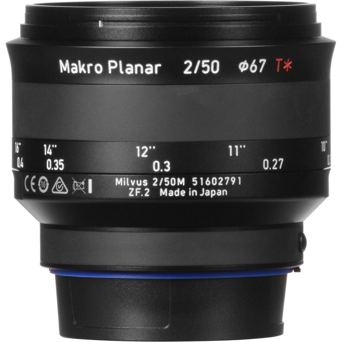 Lente Zeiss Milvus 50mm f/2M ZF.2 Macro - contenido de la caja