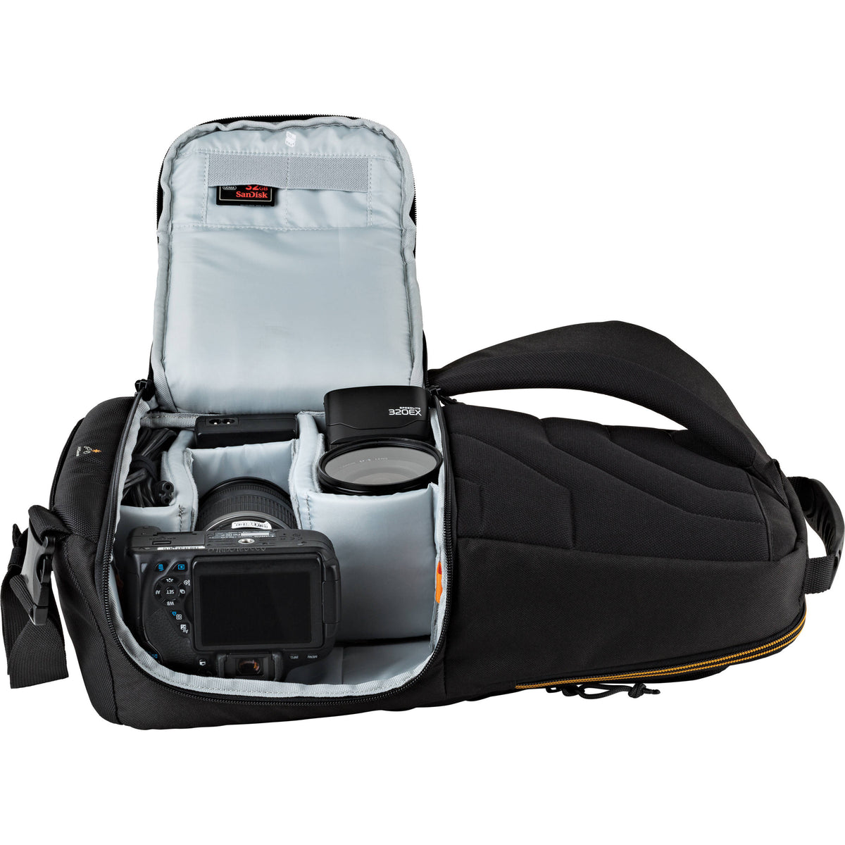 Lowepro Slingshot Edge 250 AW (Negro) - puertos y conexiones