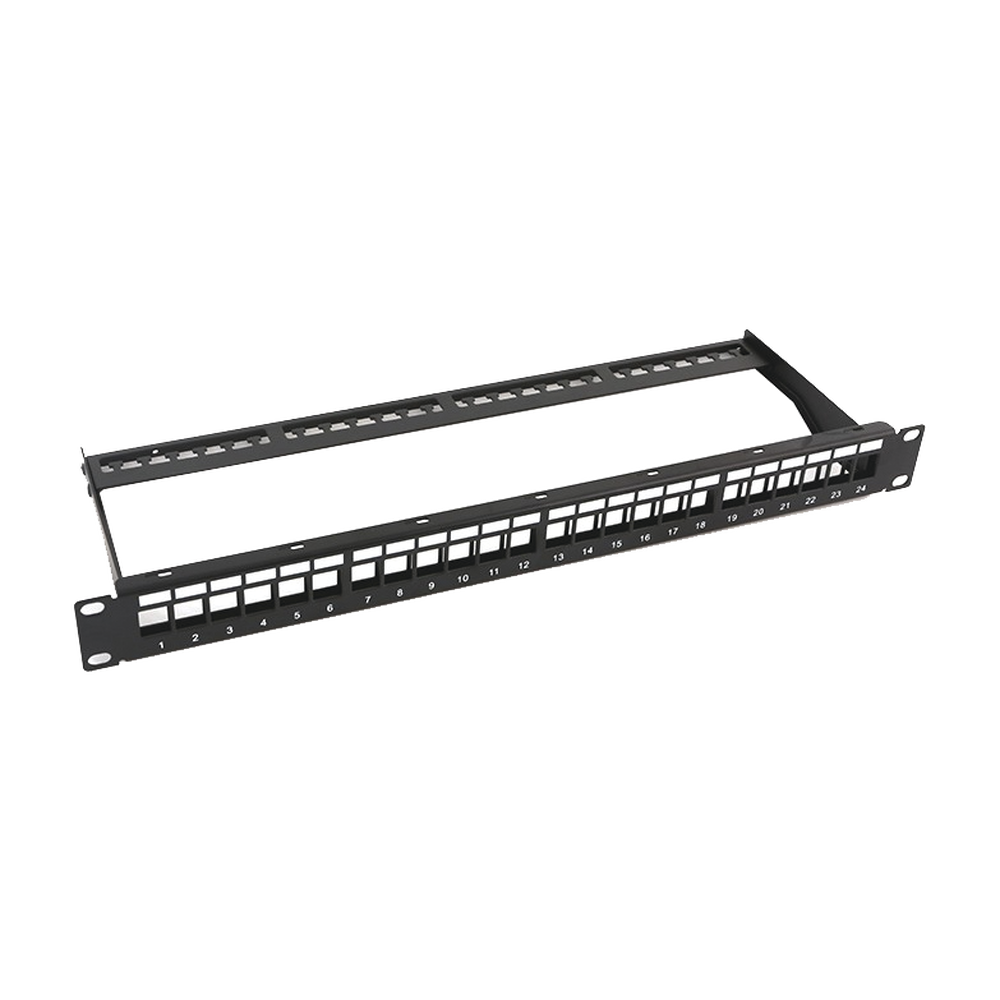 Patch panel modular sin blindaje LinkedPro LP-PP-23-UTP-BK-24P