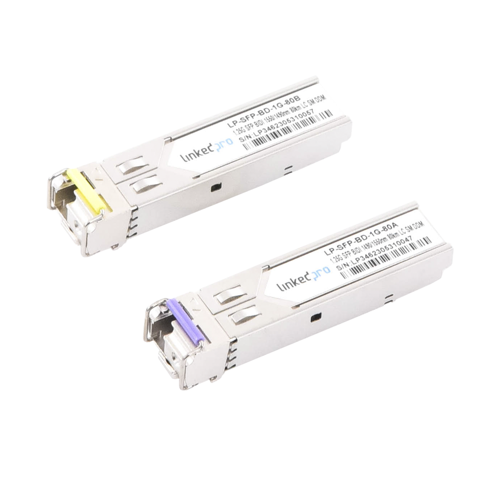 Transceptores Bidireccionales SFP LinkedPro LP-SFP-BD-1G-80 Monomodo