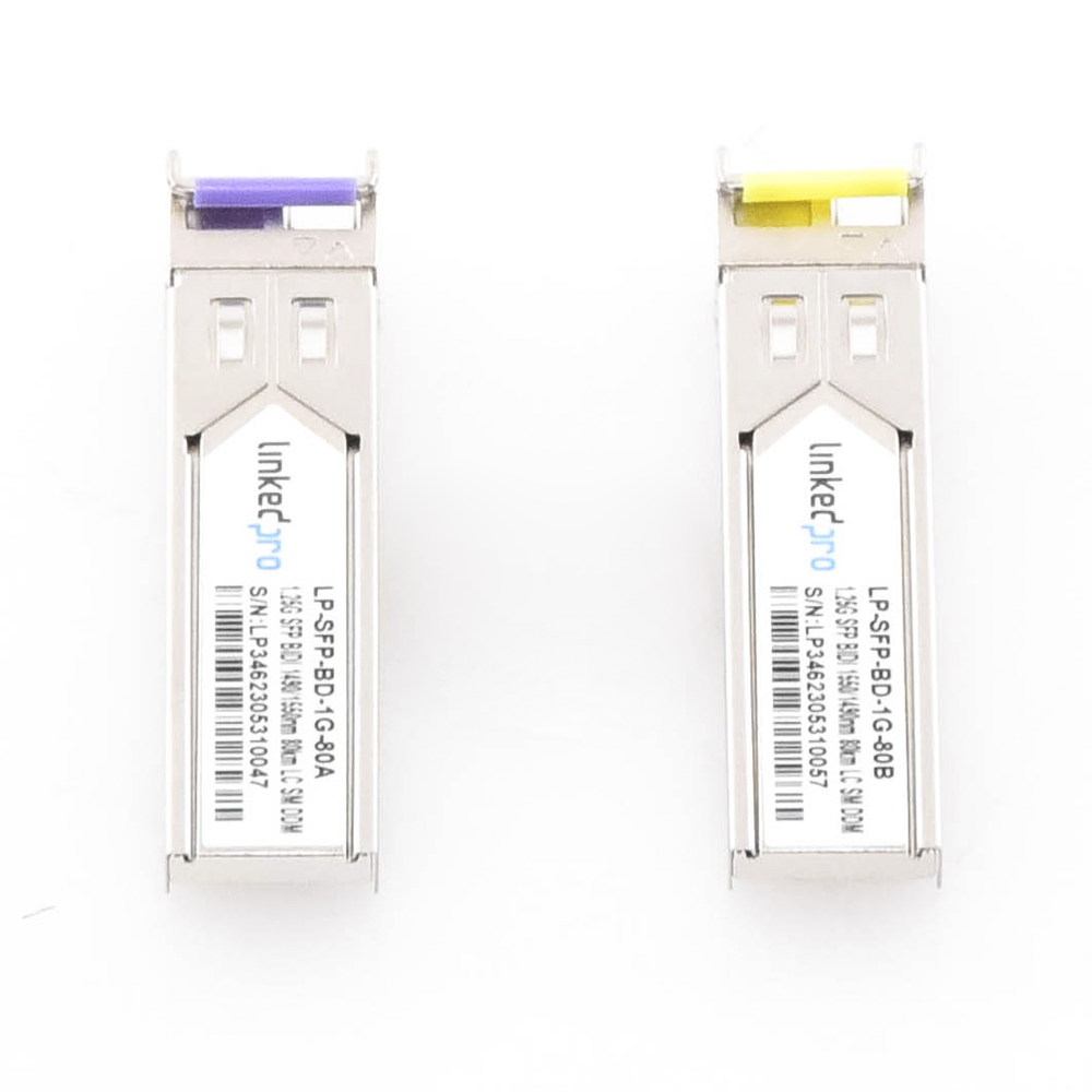 Transceptores Bidireccionales SFP LinkedPro LP-SFP-BD-1G-80 Monomodo