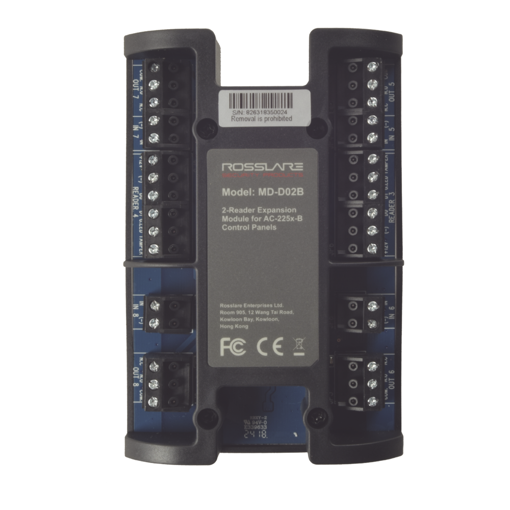 Módulo expansor de 2 lectoras Rosslare Security Products MD-D02B