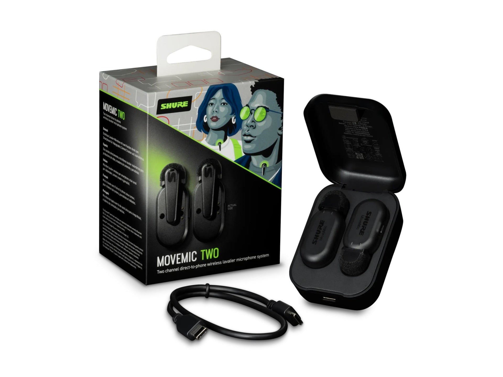 Micrófono Shure MoveMic Two Two-Channel Wireless Lavalier Microphone System - vista 5