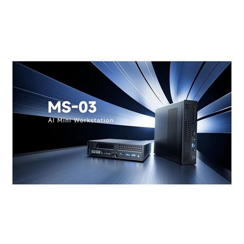 Mini PC Minisforum MS-03-S386H — vista lateral