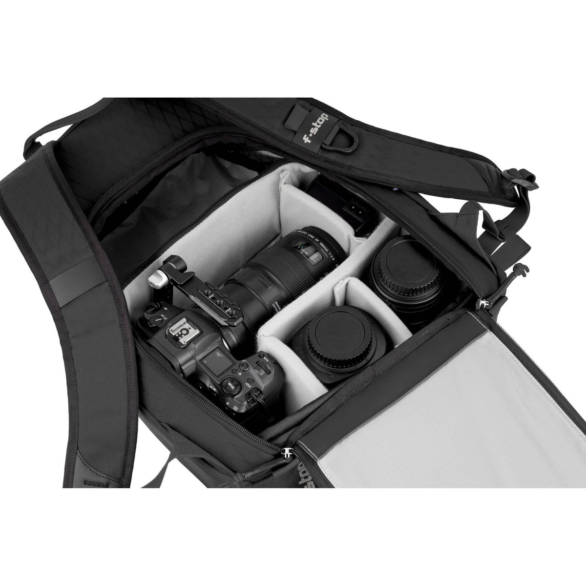 Mochila f-stop Rju Air 18L con Chico Shallow ICU (Negro Anthracite) - contenido de la caja