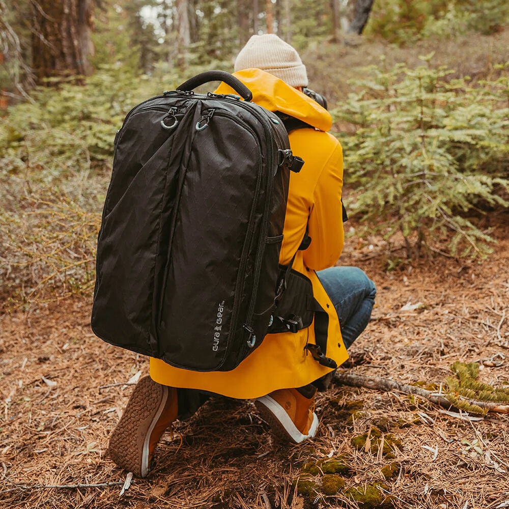 Mochila Gura Gear Kiboko 2.0 (Negro, 30L+) - en uso