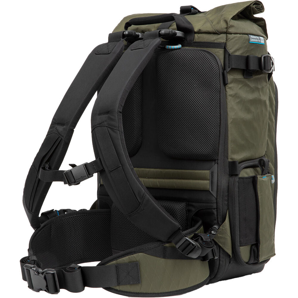 Mochila Gura Gear Kiboko City Commuter Pro (Verde, 26L+) - vista trasera