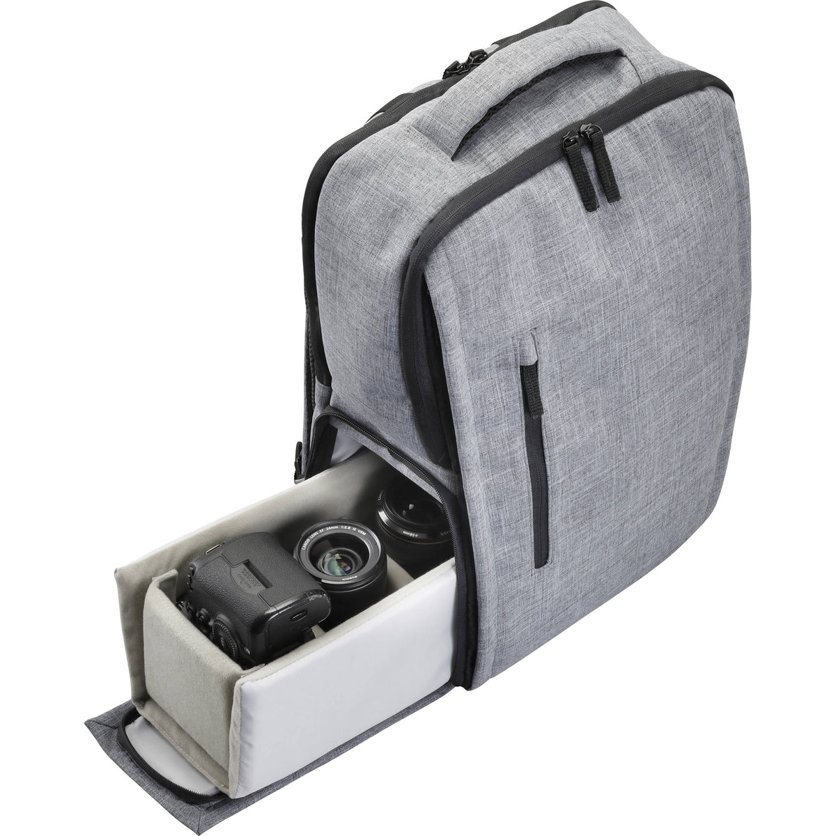 Mochila Libec Urban CamBag (Gris, 17L) - puertos y conexiones