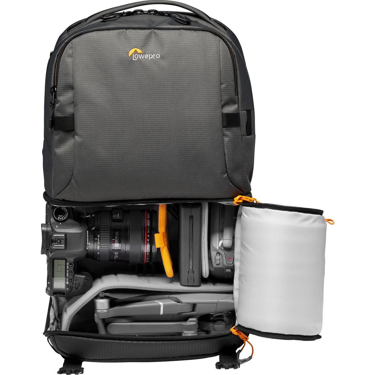 Mochila Lowepro Fastpack BP 250 AW III (Gris) - puertos y conexiones