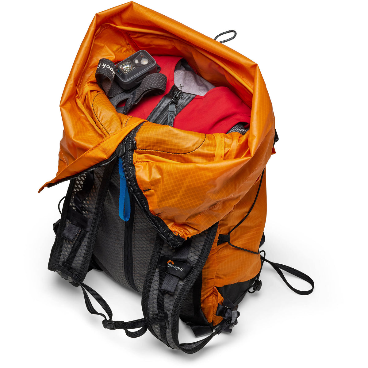 Mochila Lowepro RunAbout BP 18L II Collapsible (Naranja) - vista frontal