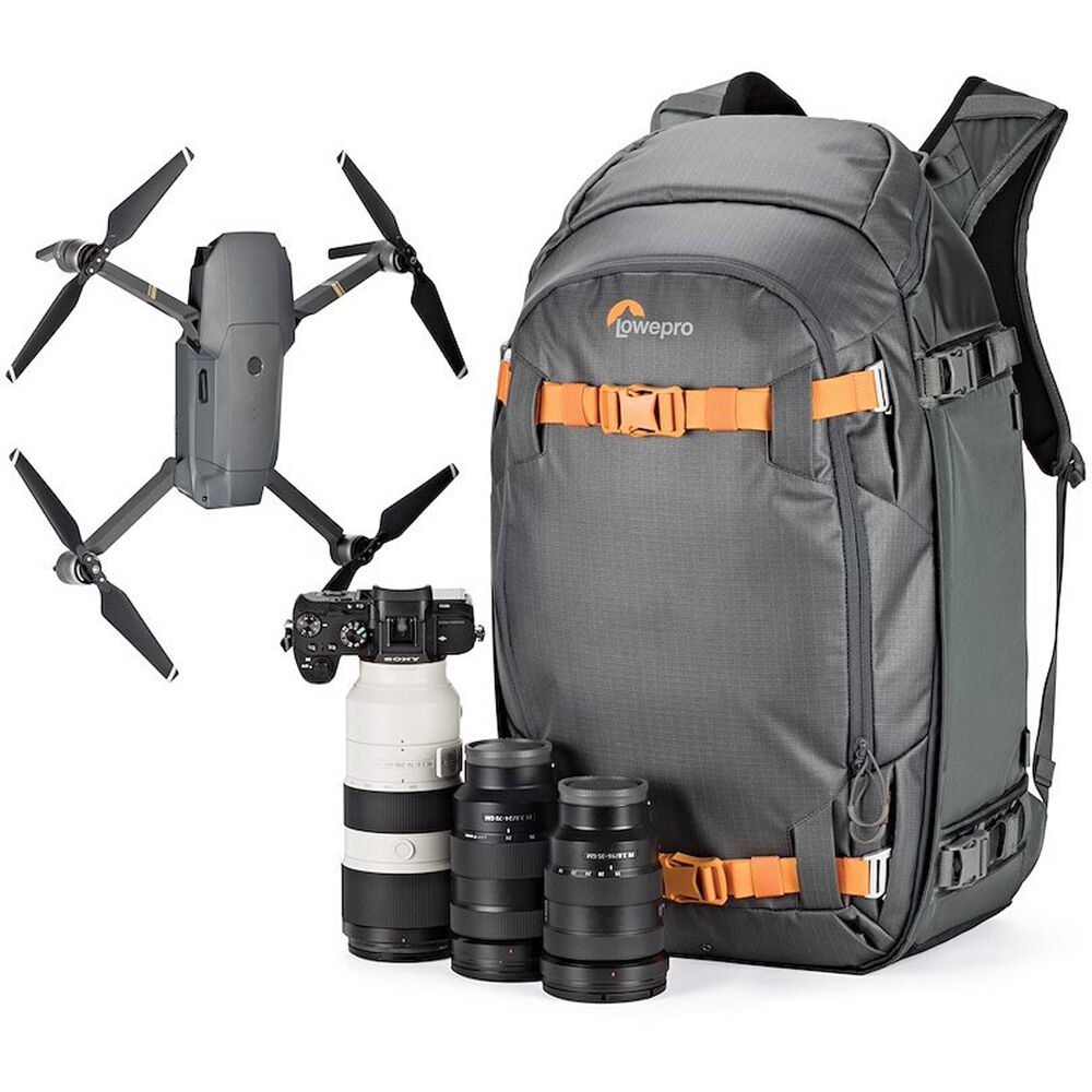 Mochila Lowepro Whistler 450 BP AW II (Gris) - puertos y conexiones