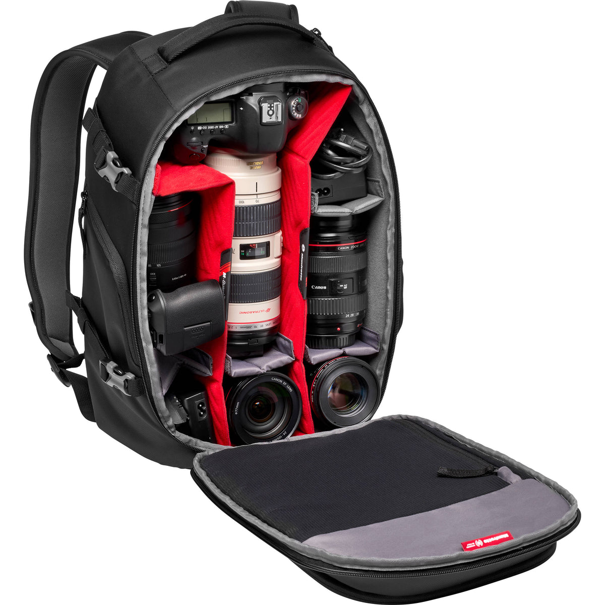 Mochila Manfrotto Advanced Gear M III 17L (Negro) - puertos y conexiones