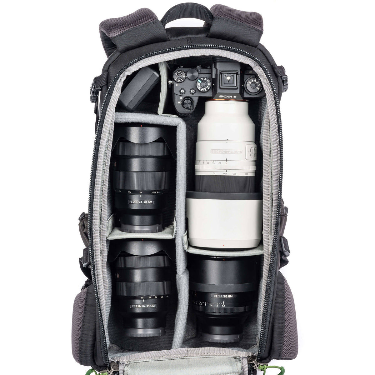 Mochila MindShift Gear Backlight (Slate Negro, 18L) - vista lateral