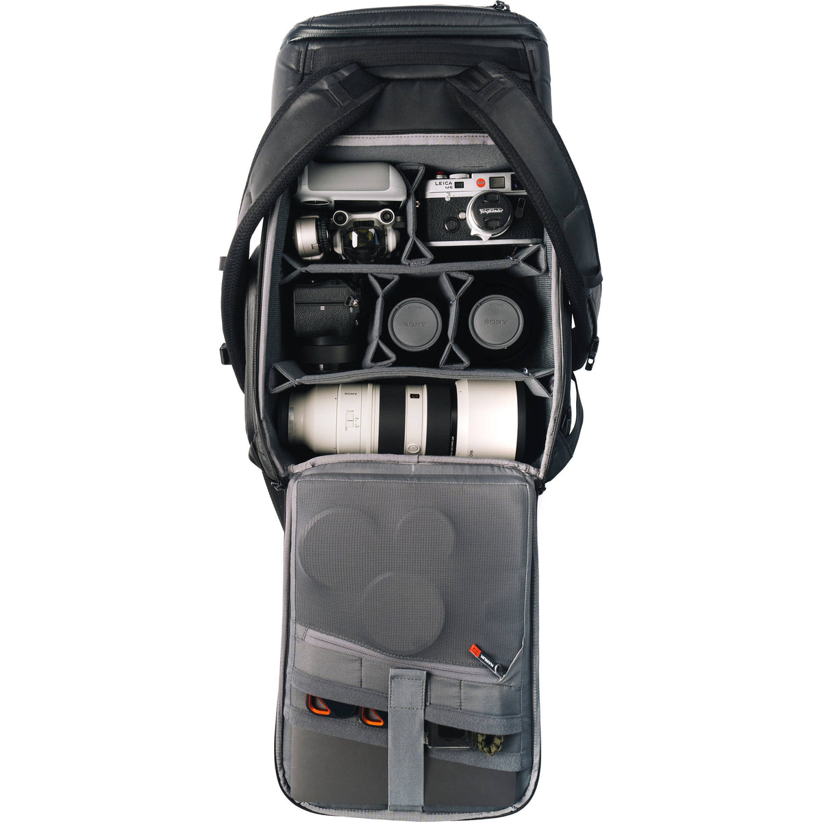 Mochila Nanuk N-PVD para Photo, Video, Drone, y Laptop (Negro, 30L) - vista trasera