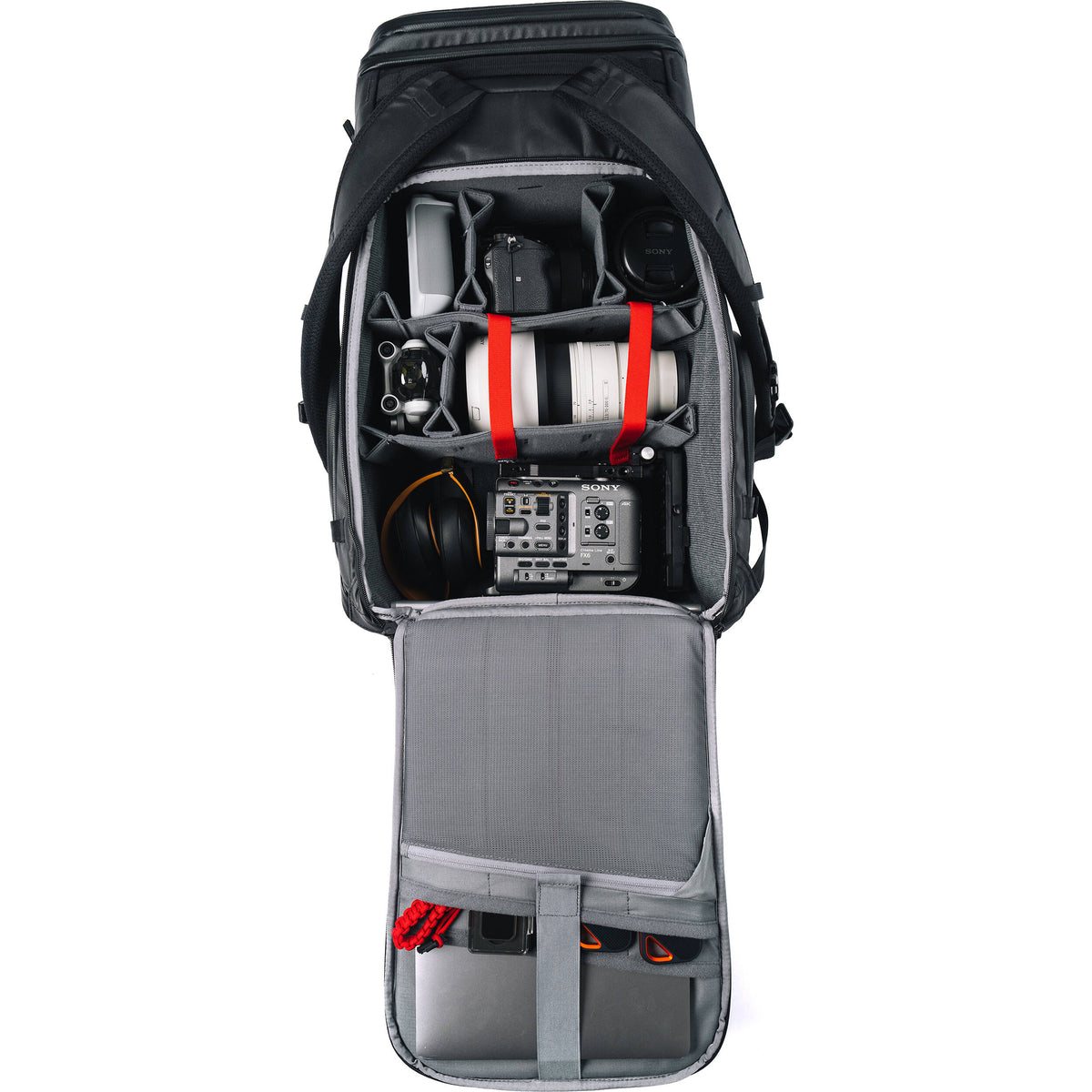 Mochila Nanuk N-PVD para Photo, Video, Drone, y Laptop (Negro, 35L) - vista trasera
