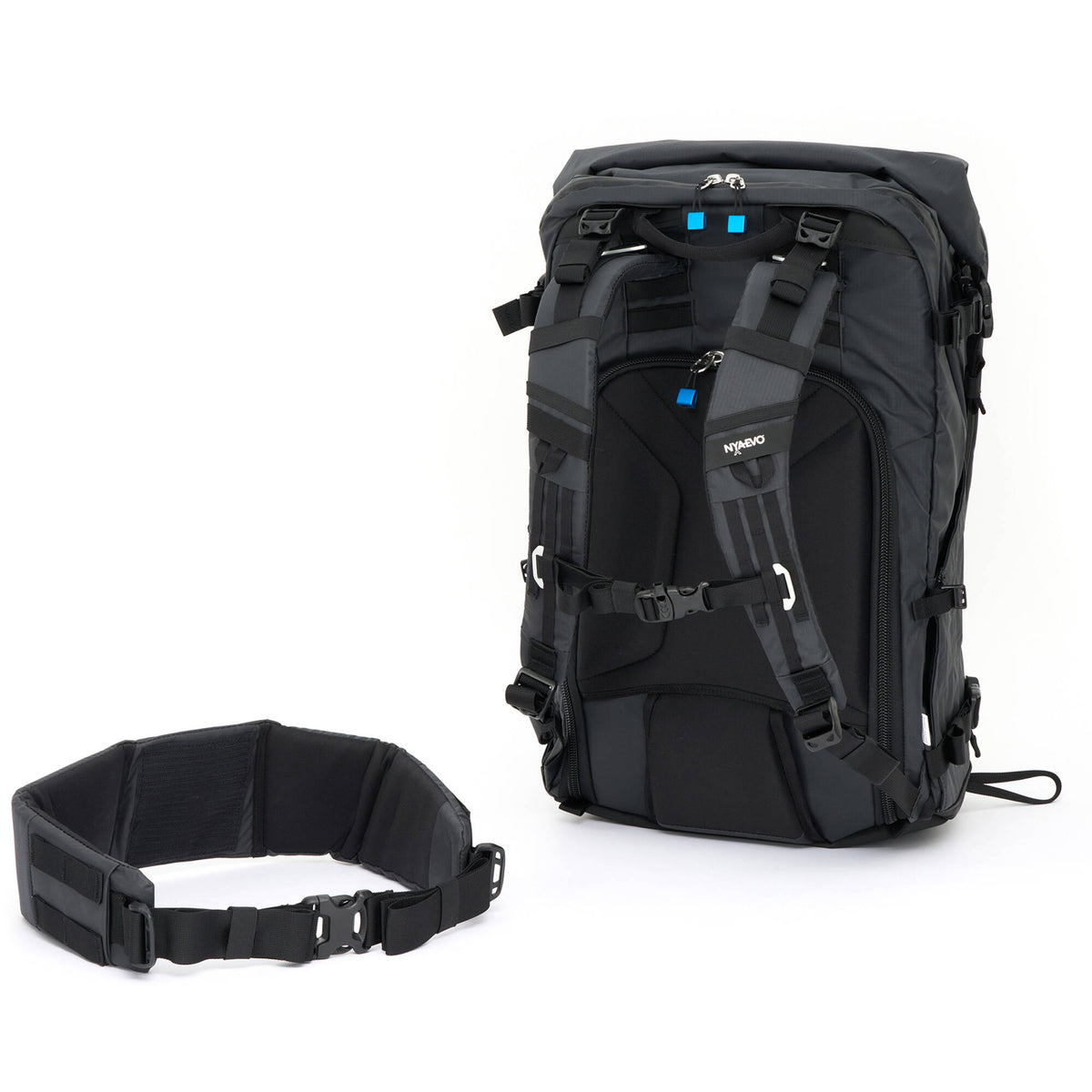 Mochila NYA-EVO FJORD 60-C Gen 4 (Graphite Negro, 44L) - vista trasera