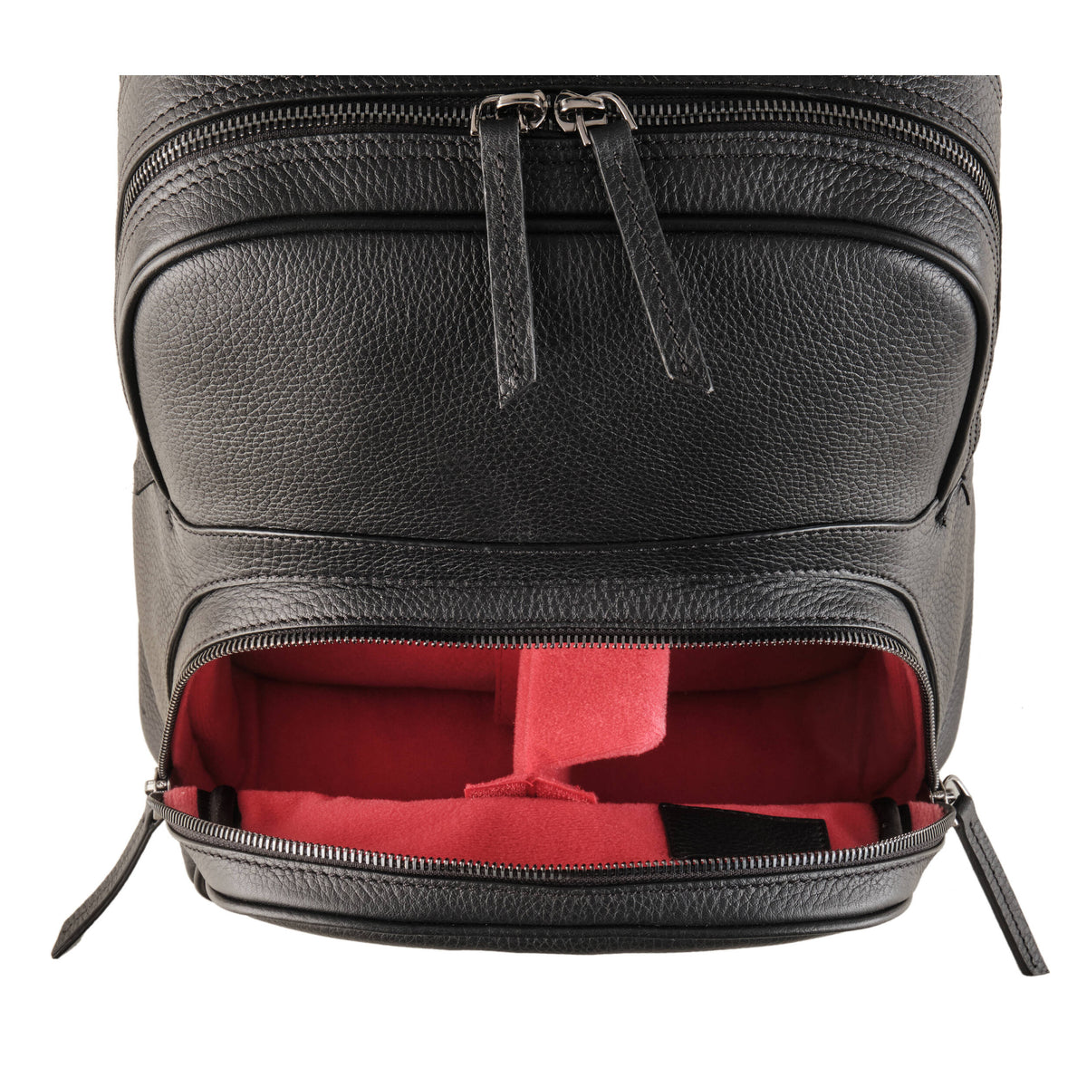 Mochila Oberwerth Q (Full-Grain Leather, Negro) - vista lateral