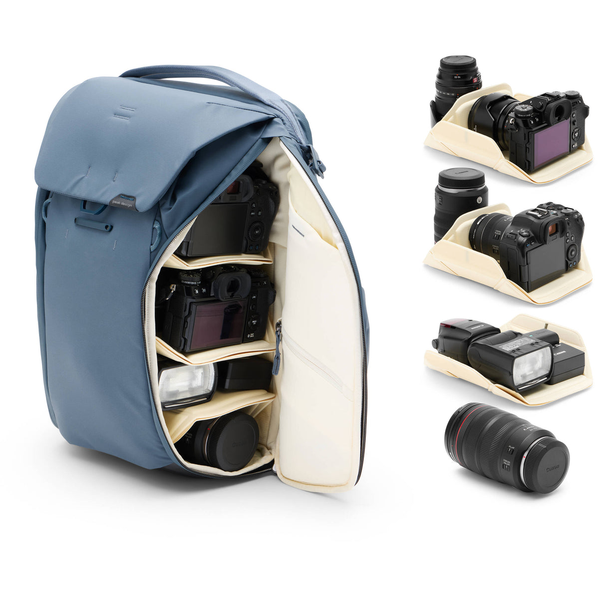 Mochila Peak Design Everyday (Ocean, 20L) - puertos y conexiones