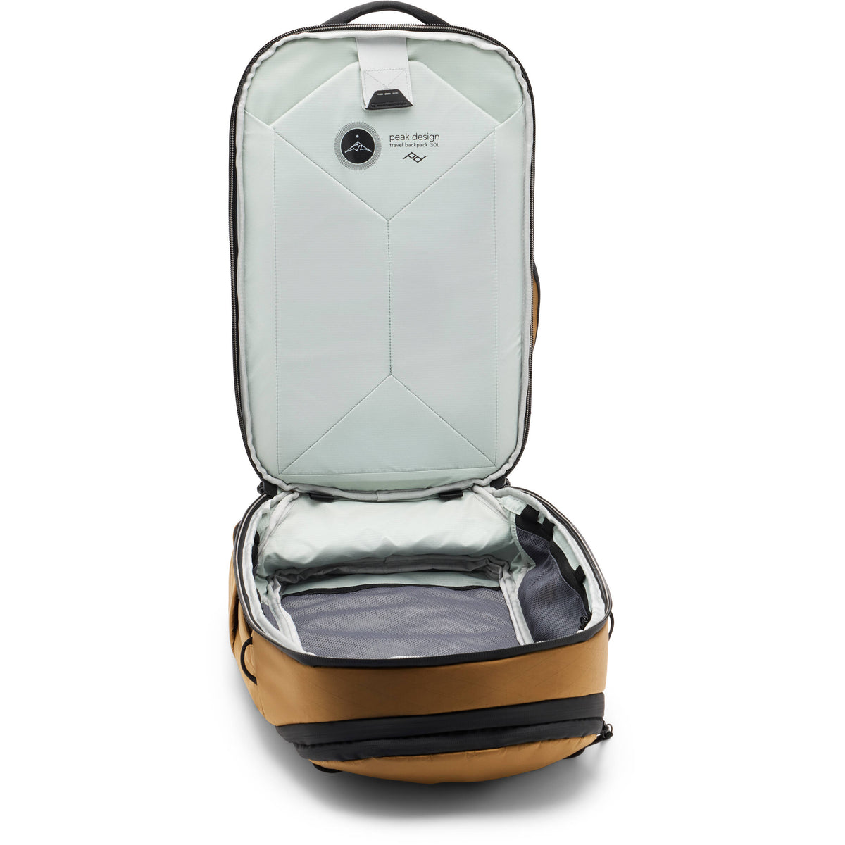 Mochila Peak Design Travel (Coyote, 30L) - vista frontal