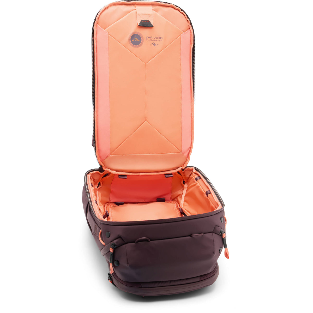 Mochila Peak Design Travel (Eclipse, 45L) - vista frontal