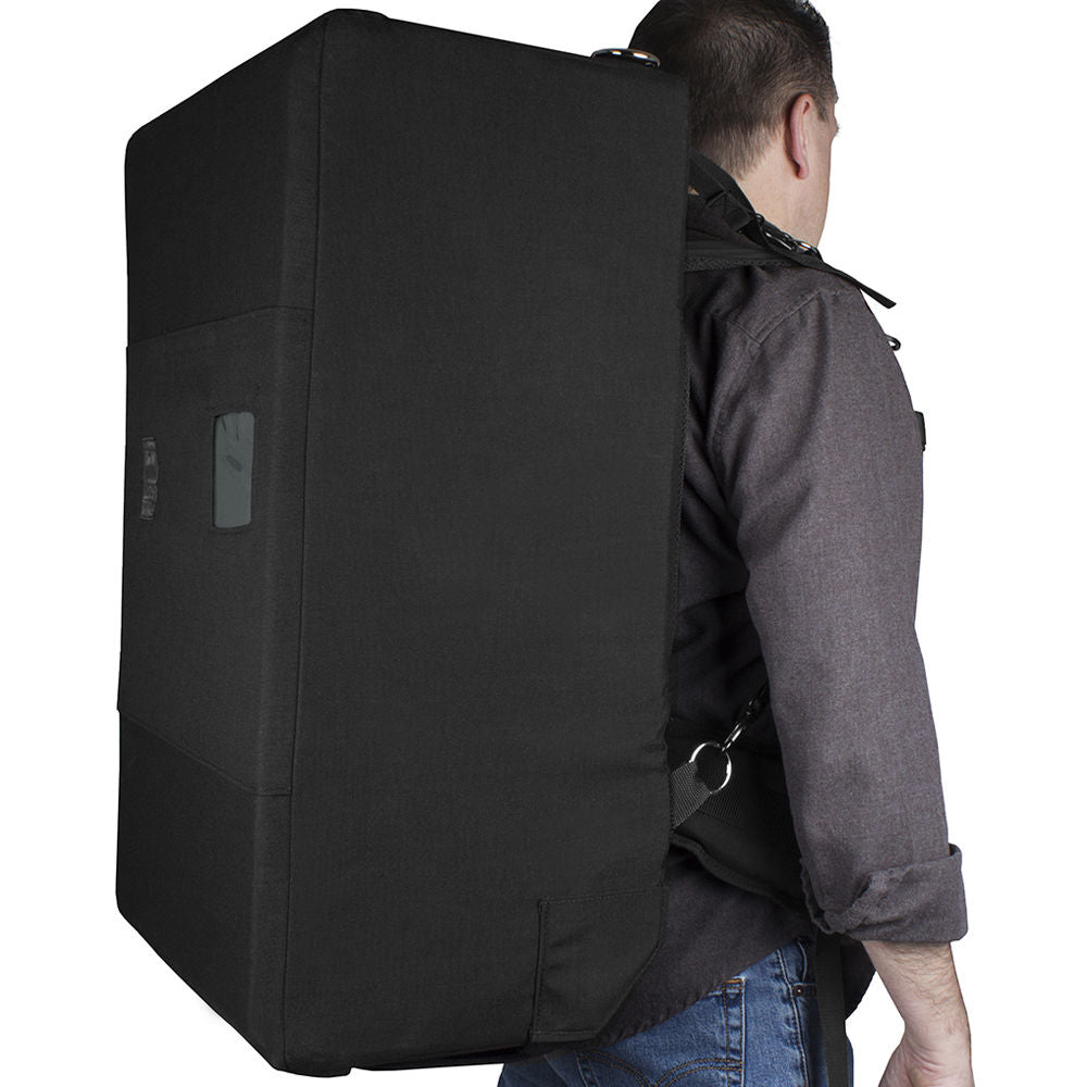Mochila PortaBrace BK-4 (Negro, Extra Grande) - en uso