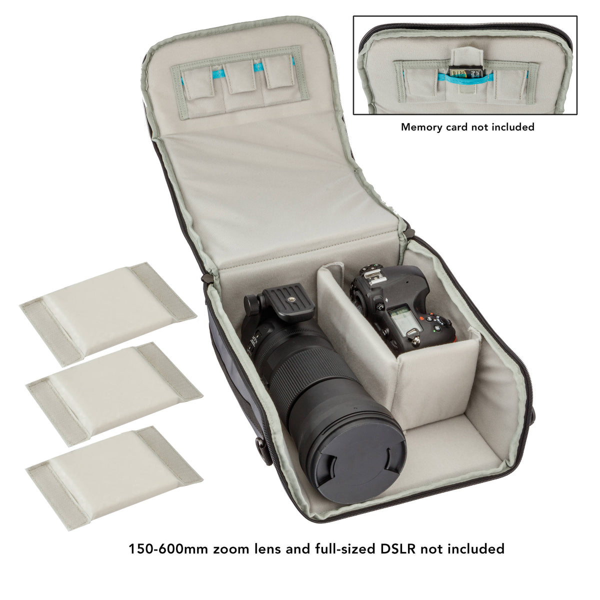 Mochila Ruggard FotoTrek Hiking Photo (Azul, 30L) - contenido de la caja