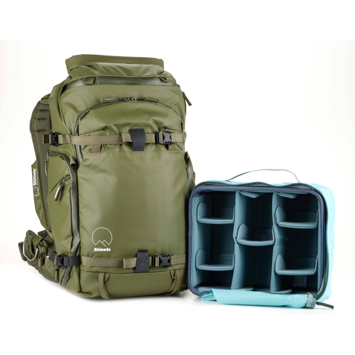 Mochila Shimoda Designs Action X25 V2 Starter Kit (Verde Army, 25L) - vista lateral