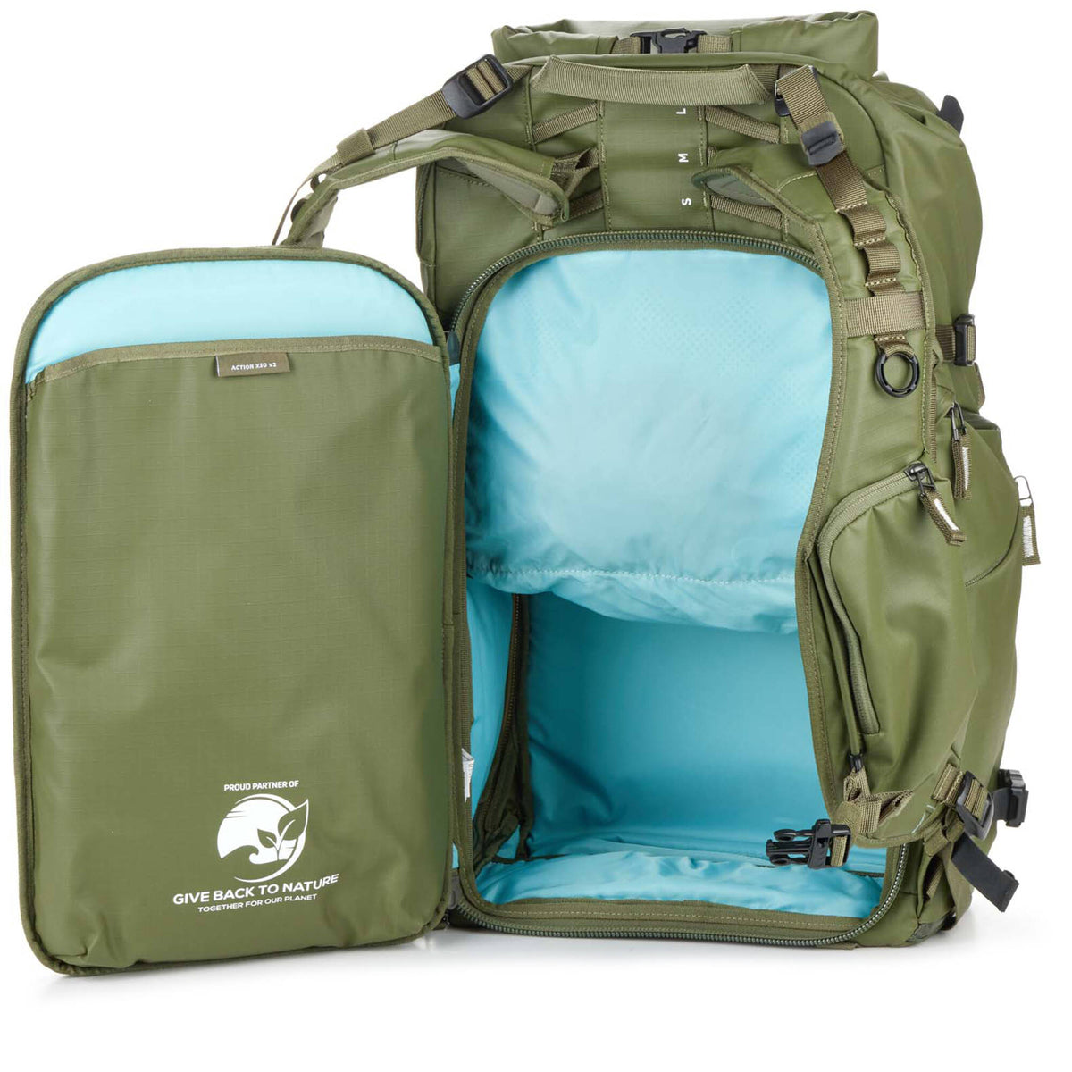 Mochila Shimoda Designs Action X30 V2 (Verde Army, 30L) - vista trasera