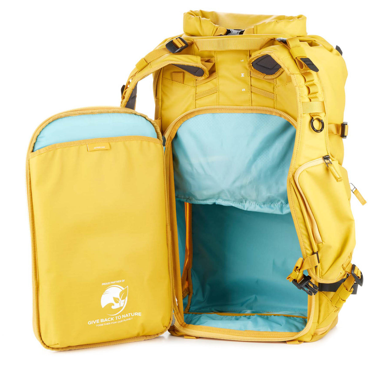 Mochila Shimoda Designs Action X40 V2 (Amarillo, 40L) - vista trasera