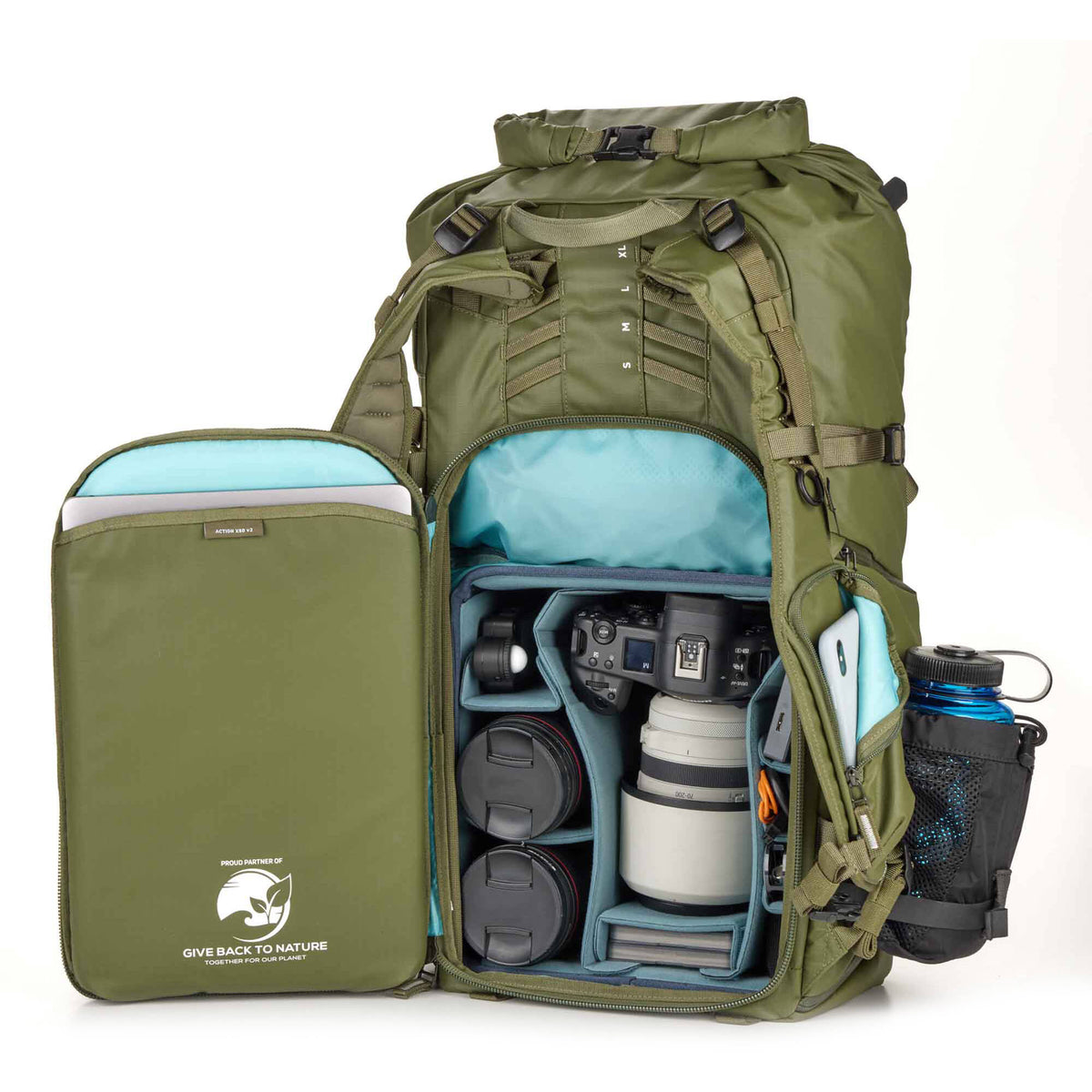 Mochila Shimoda Designs Action X50 V2 (Army Verde, 50L) - vista lateral