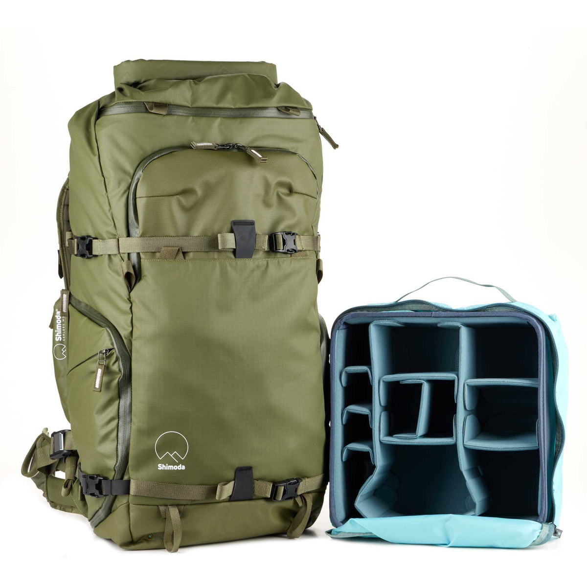 Mochila Shimoda Designs Action X50 V2 Starter Kit (Army Verde, 50L) - vista frontal