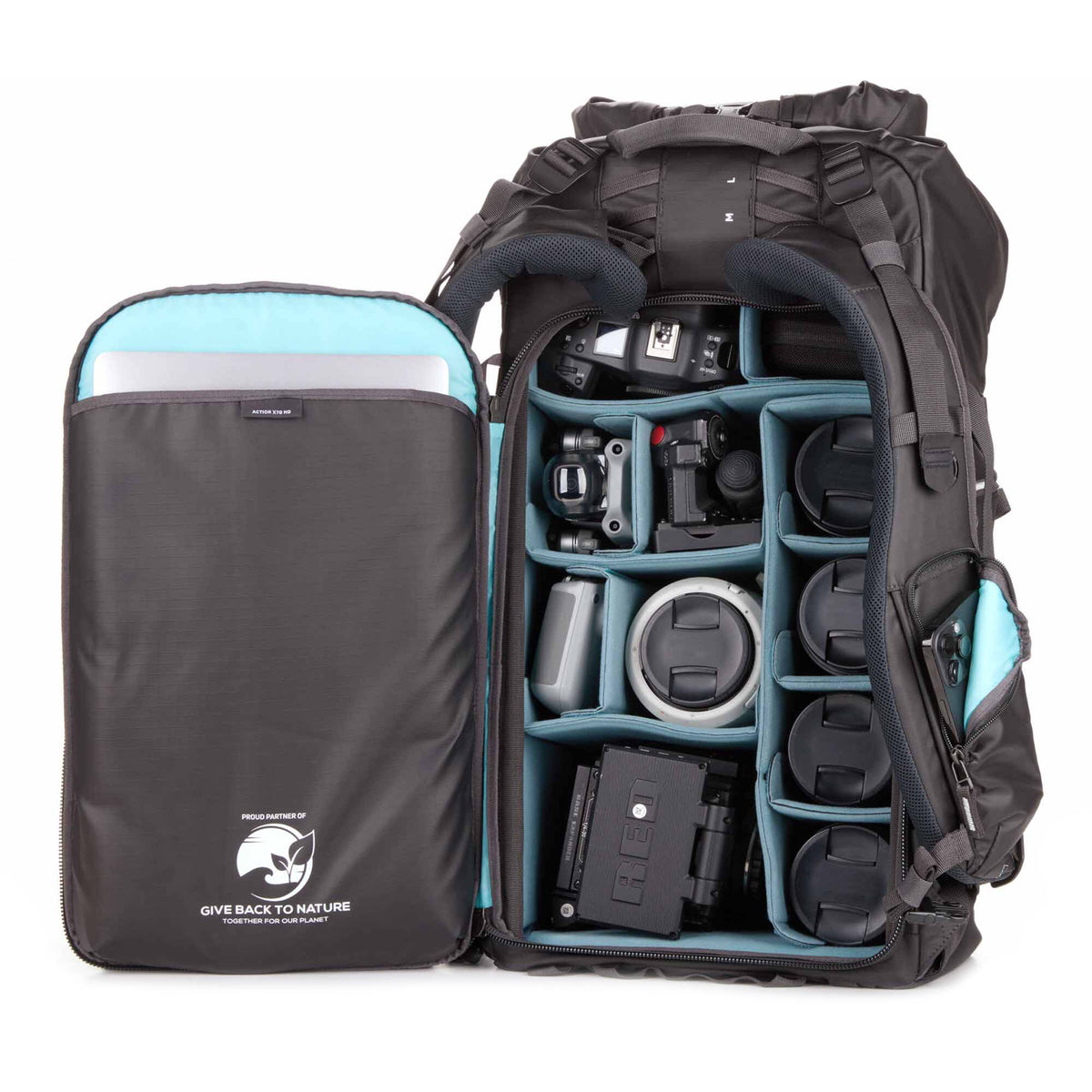 Mochila Shimoda Designs Action X70 HD Starter Kit (Negro) - puertos y conexiones