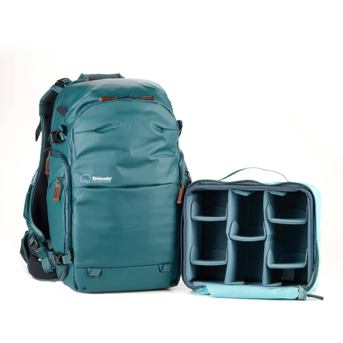 Mochila Shimoda Designs Explore V2 25 Women's Starter Kit (Teal, 25L) - vista lateral