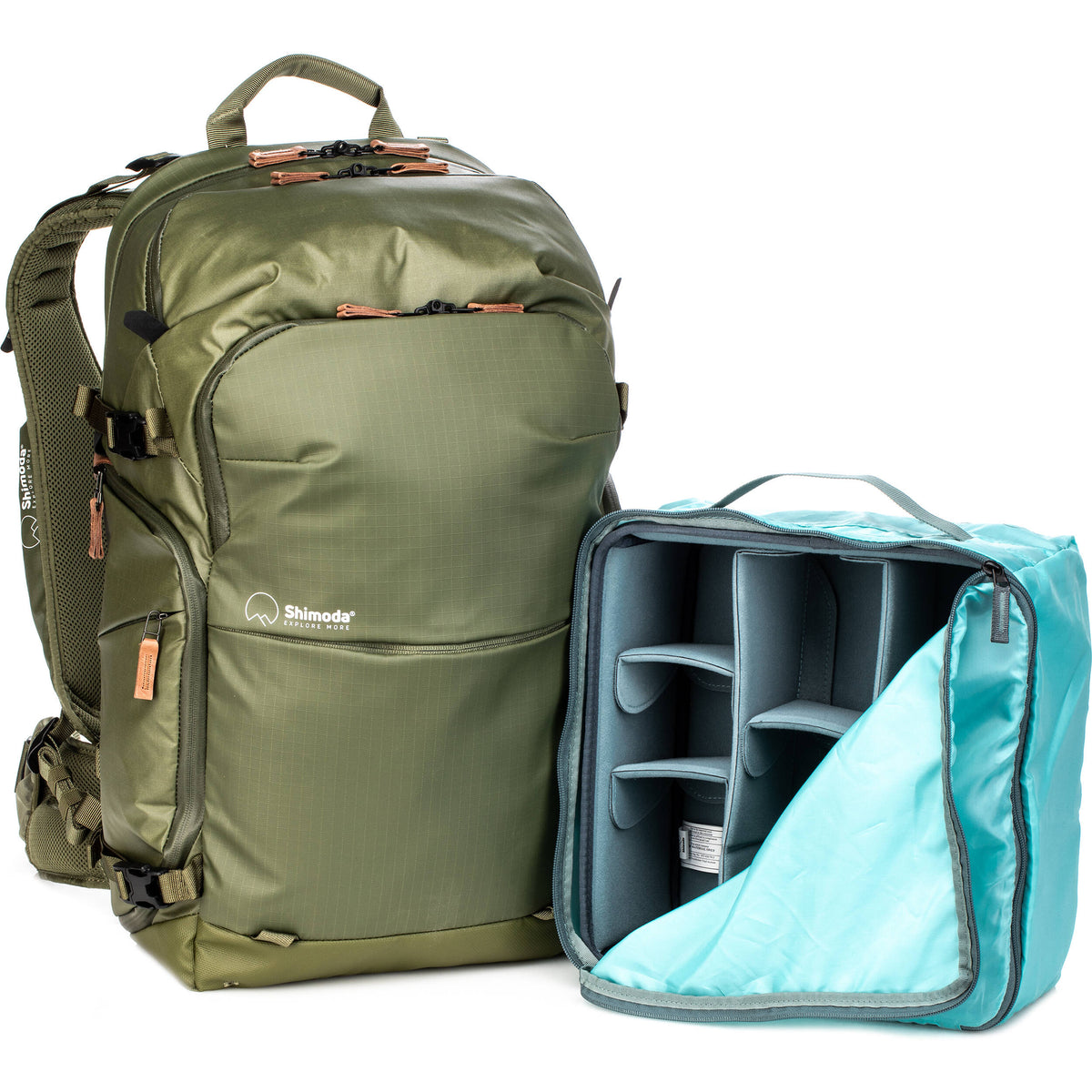 Mochila Shimoda Designs Explore v2 30 Photo Starter Kit (Army Verde, 30L) - vista lateral