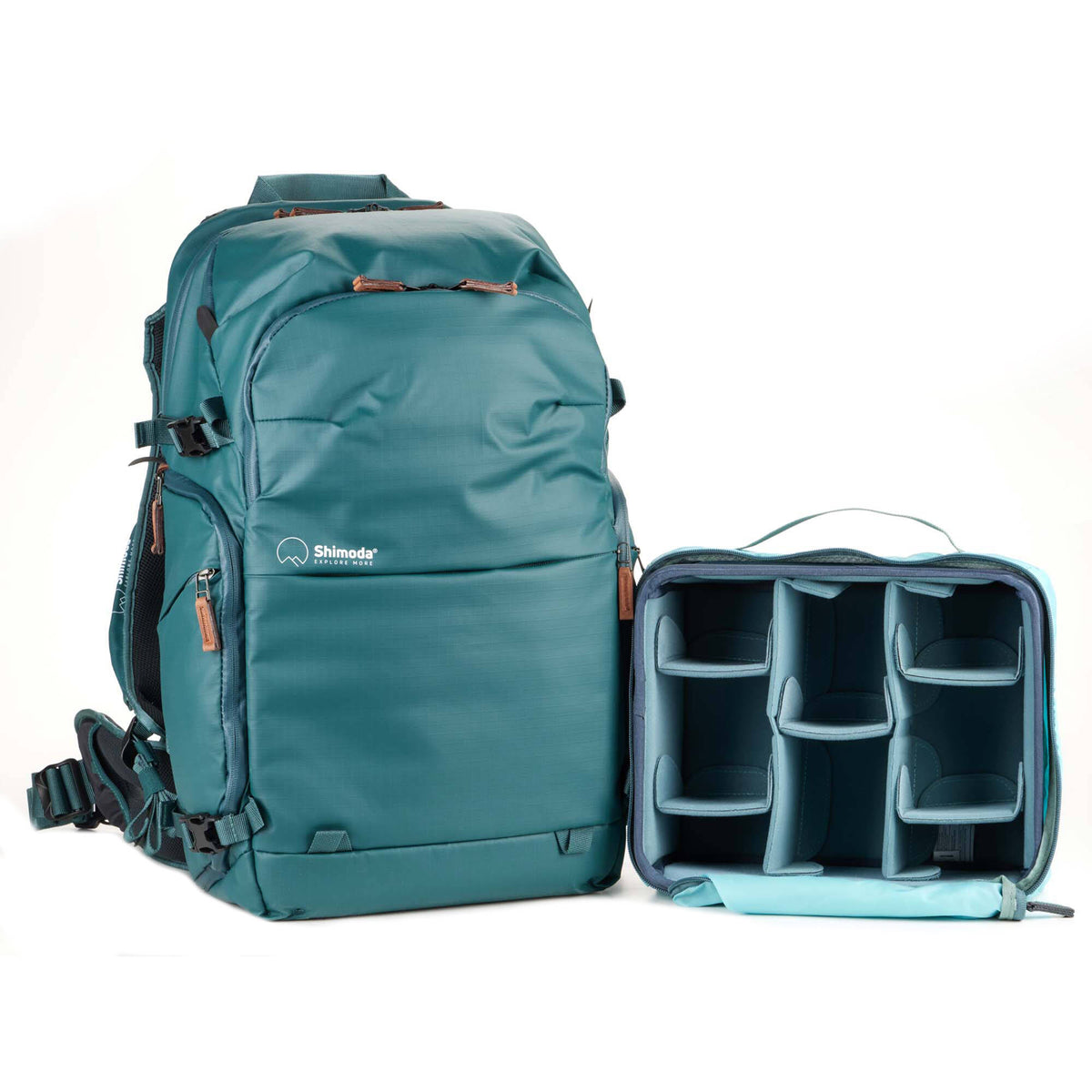 Mochila Shimoda Designs Explore V2 30 Women's Starter Kit (Teal, 30L) - vista lateral