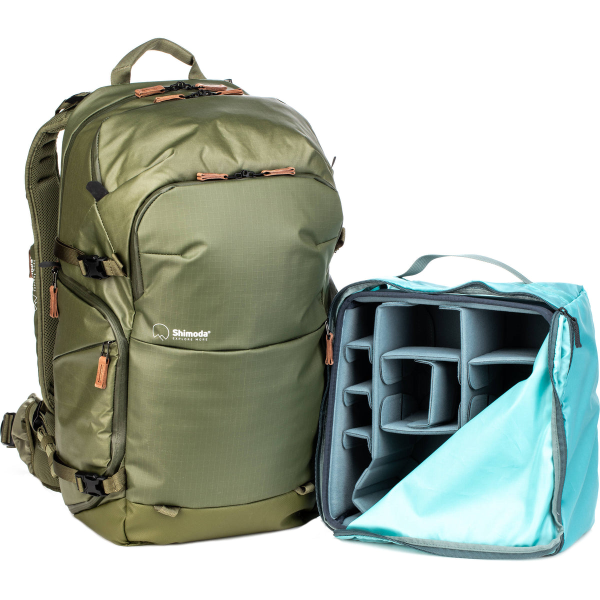 Mochila Shimoda Designs Explore v2 35 Photo (Army Verde) - vista lateral