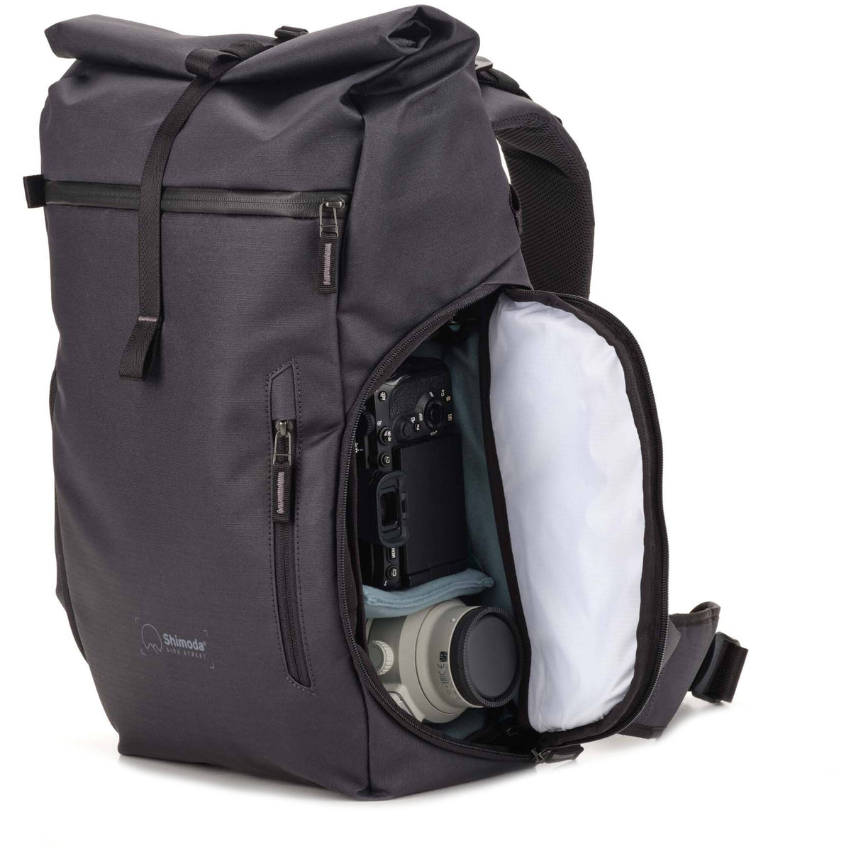 Mochila Shimoda Designs Side Street 22 Starter Kit (Anthracite) - vista trasera